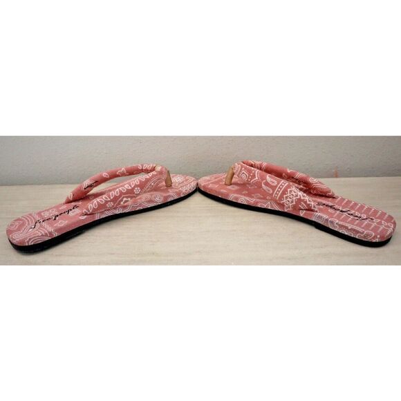 Free People Women's Sz 41 US 10-11 Pink & White Es Verdra Cotton Thong Sandals - Picture 14 of 16